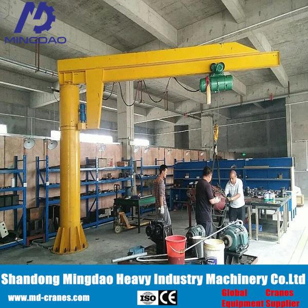 Exported to USA Canada Customized Jib Crane with Wire Rope Electric Hoist