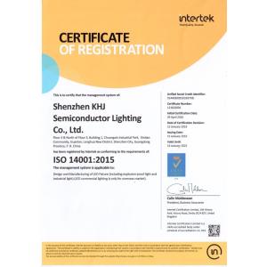 Shenzhen KHJ Semiconductor Lighting Co., Ltd Сертификации