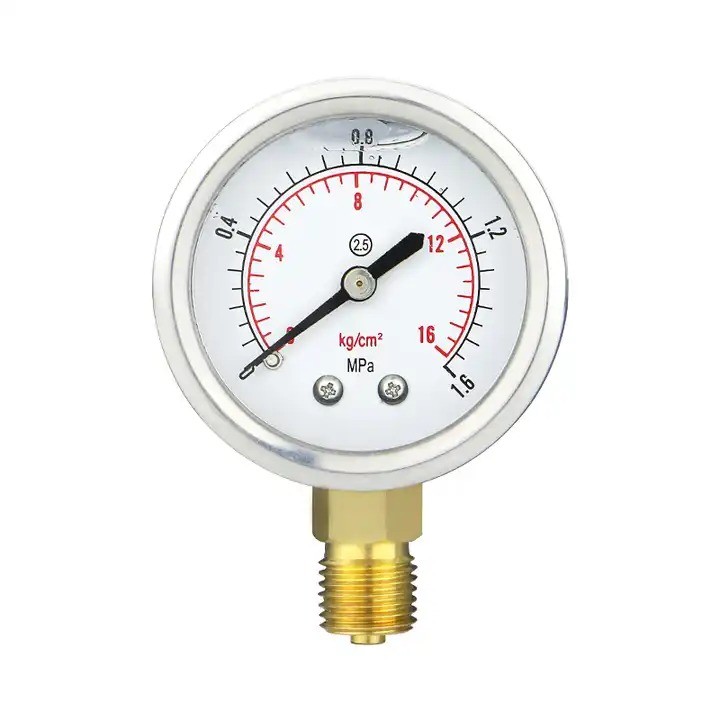 50mm Pressure Indicator Small Liquid Filled Pressure Gauge for Industrial Applications