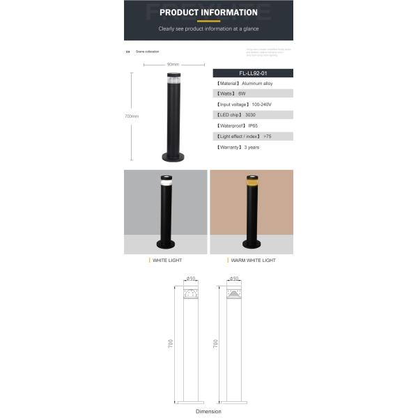 на открытом воздухе света лужайки 6В с классическим круглым снабжением жилищем 3 лет гарантии АК100-240В