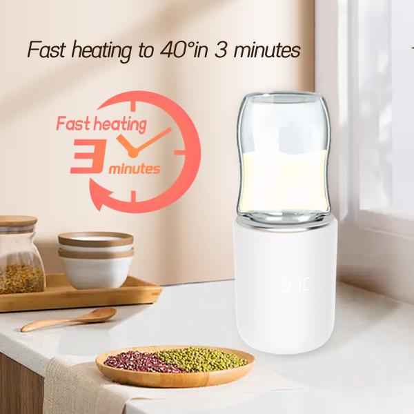 Custom Travel Milk Warmer Adjustable Three Stage Infant Insulated Bottle Warmer With Nightlight