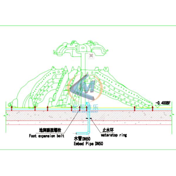 H4M Children Octopus Slide Fiberglass Water Slide 4m Height For Indoor Outdoor Kids Play Pool