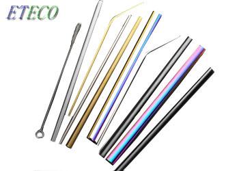Small Glasses Cups Child Stainless Steel Cocktail Straws For Family Party
