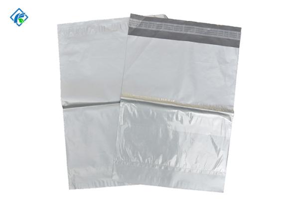 2.5 MIL Plain Grey Poly Mailers with Pocket for invoice