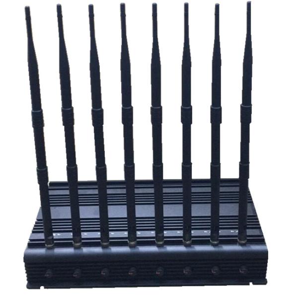 1-40m Adjustable 24/7 Continuously Working 8 Bands Cell Phone 2G 3G 4G WIFI GPS Signal Jammer