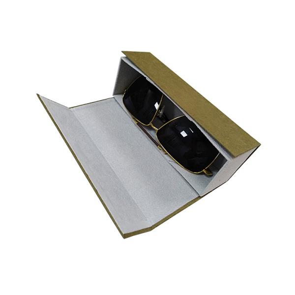 Recycle Material Washed Kraft Paper Folding Sun Glasses Case Box Packaging