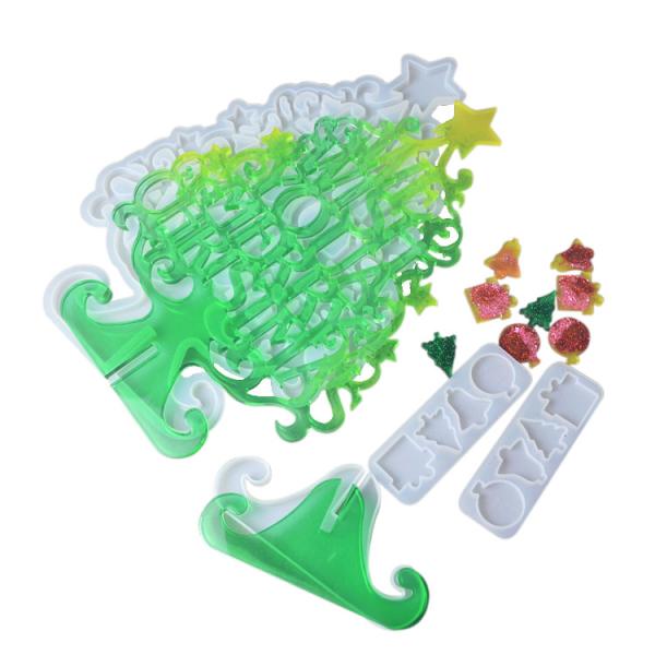 DIY 3D Christmas Tree Silicone Mold Festival Decoration For Jewelry Making