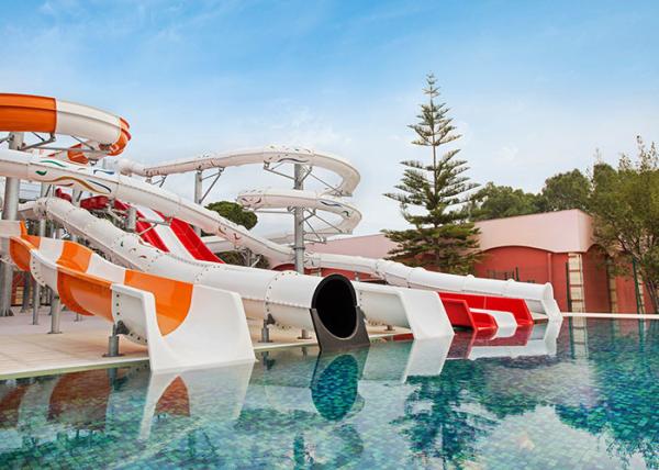Hotels Water Park Slide Hot - Galvanized Steel Columns 10 Years Life Span