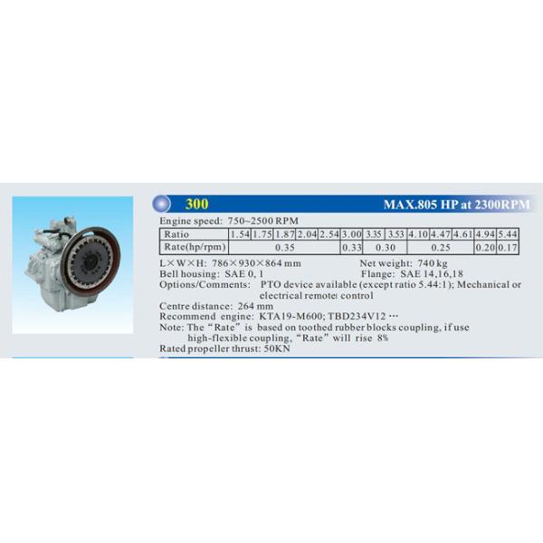 KTA19-M600 2500RPM Max 805HP Cummins 300 Advance Marine Gearbox