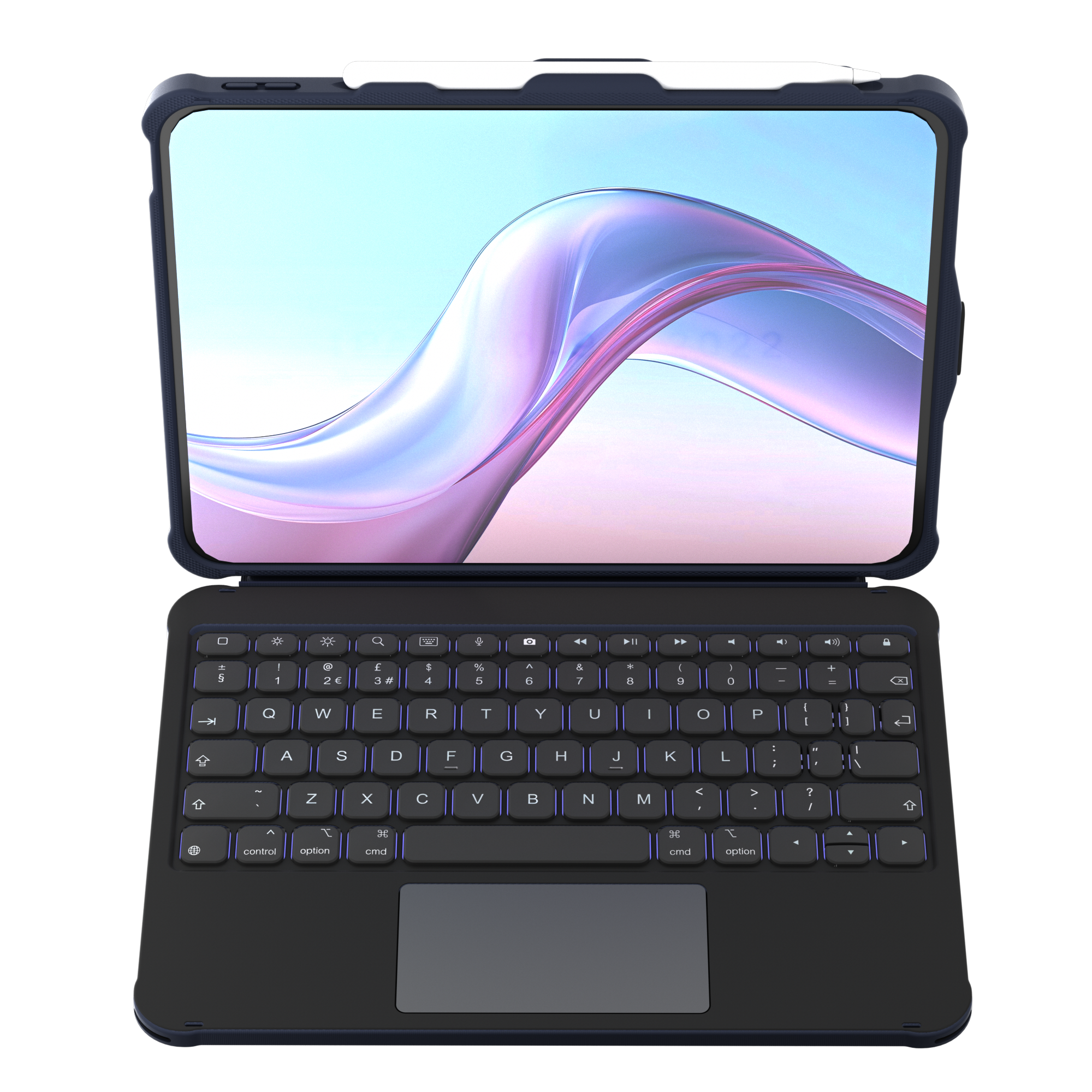 OEM Plug & Play Keyboard Case with Multi-Touch Trackpad,Pencil Slot,Drop-Protection Shell for iPad A16,CE/FCC/RoHs Certified