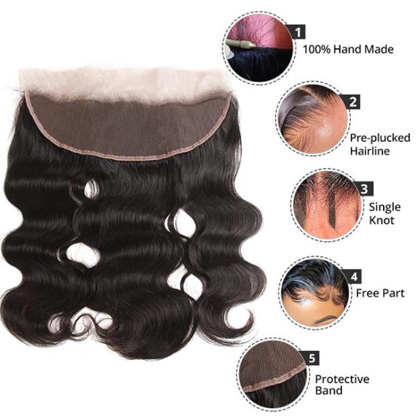 T1b/Purple 100% Virgin Human Straight Hair 13*6 Human Hair Lace Closure