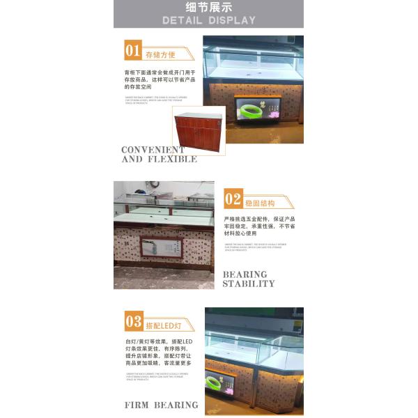Custom Logo Commercial Sectional Furniture with Glass Display Cabinet and LED Lights
