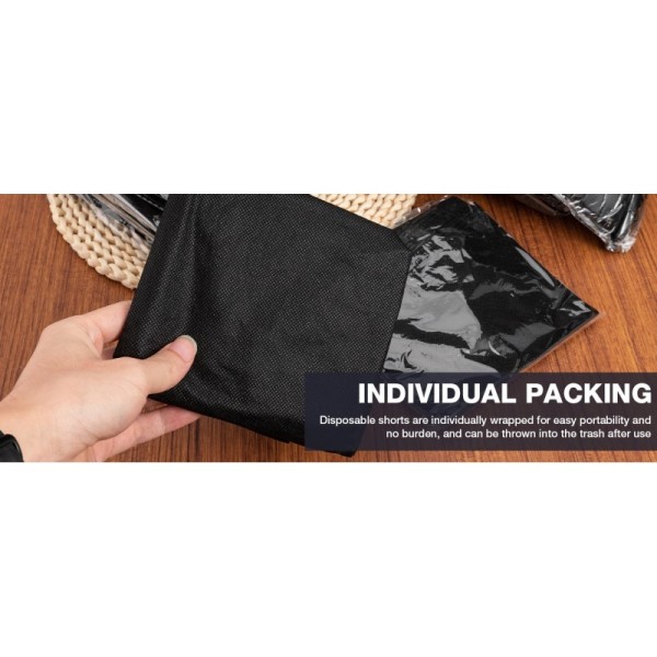 Disposable Men Boxer Shorts, Non Woven Male Underwear Patient for Travel Massage Individually Wrapped Individually Packing Of Disposable SPA Salon Male Short Pants Boxer Natural Massage Boxer Shorts