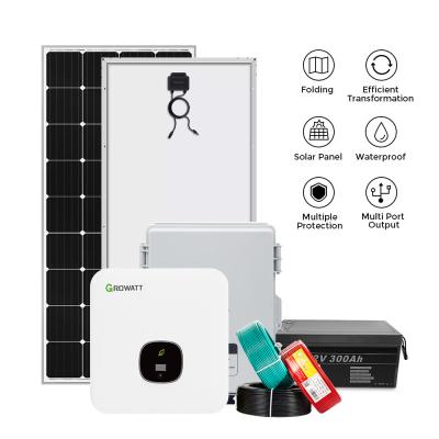5kW 10kW 13kWh Solar Power Panel Kit Off Grid Zonnepanelen Solution