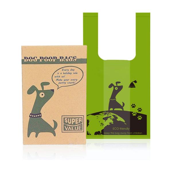 Bioplastic Biodegradable Dog Poop Bags TUV ABA BPI certificated