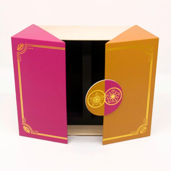 Переработанные материалы Косметическая коробка для подарков с двойными дверями для женской изысканной косметики