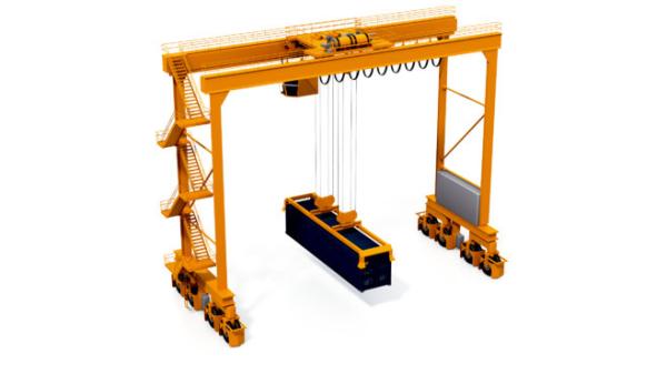 OEM Rubber Tyre Double Girder Container Gantry Crane With Overload Protection