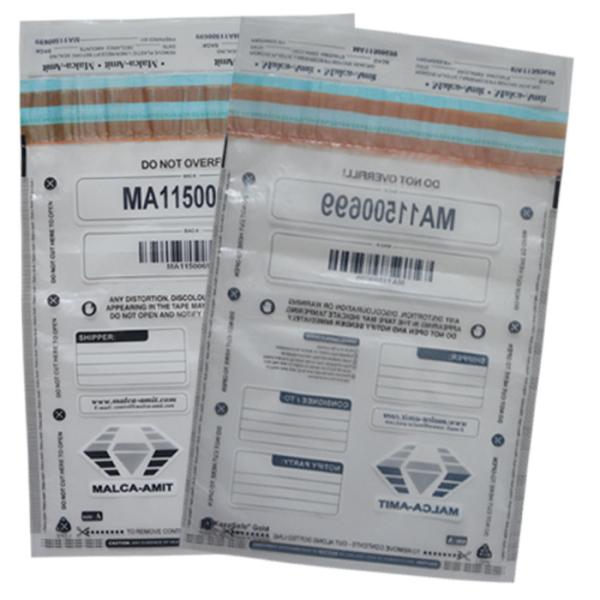 LDPEのプラスチック タンパーの明白な自己のシールの保証硬貨のお金の急使袋