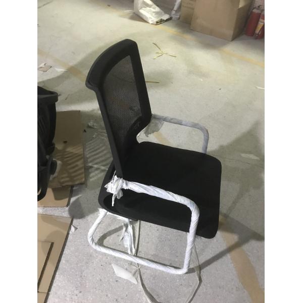 Stacking Metal And Leather Office Chair , Home Office Chairs Without Wheels