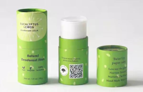 Structural Integrity Push Up Paper Tube Sustainable Kraft Paper Deodorant Tubes