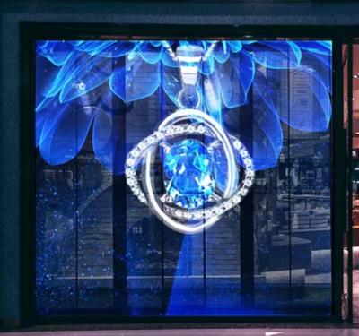Transparent Led Screen Outdoor Fixed LED Screen Definition Transparent Display 100000 Hours Lifetime With 14 Gray Scale