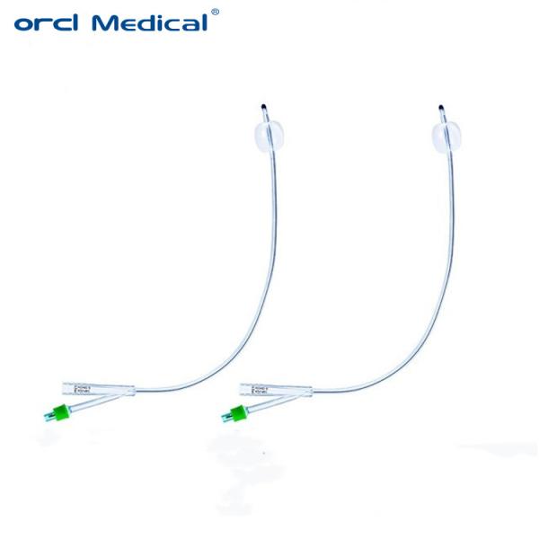 8Fr 10Fr 12Fr 14Fr 16Fr 18Fr 20Fr 22Fr 24Fr 2 vias de silicone cateter Foley