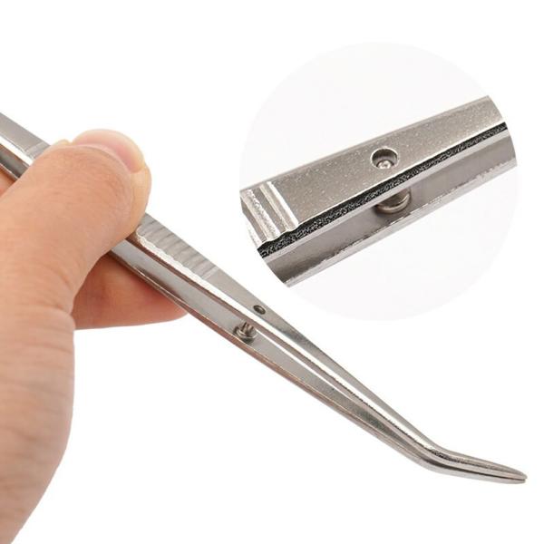 16cm Curved Tweezers Dental Stainless Steel High Pressure Disinfection