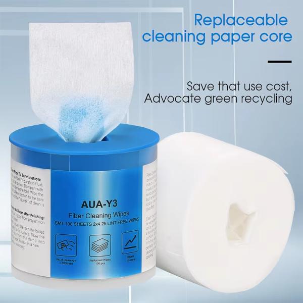 FONGKO AUA-Y3 Cleaning Dust-free Paper Suitable for SC/FC/ST/LC FTTH Tool Fiber Optic Dust-free Paper Fiber Cleaning Paper