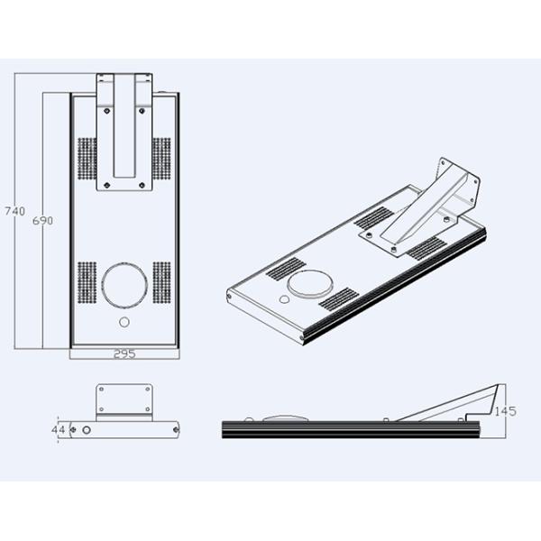 уличный свет СИД датчика движения 15В солнечный, солнечные приведенные в действие света парковки СИД
