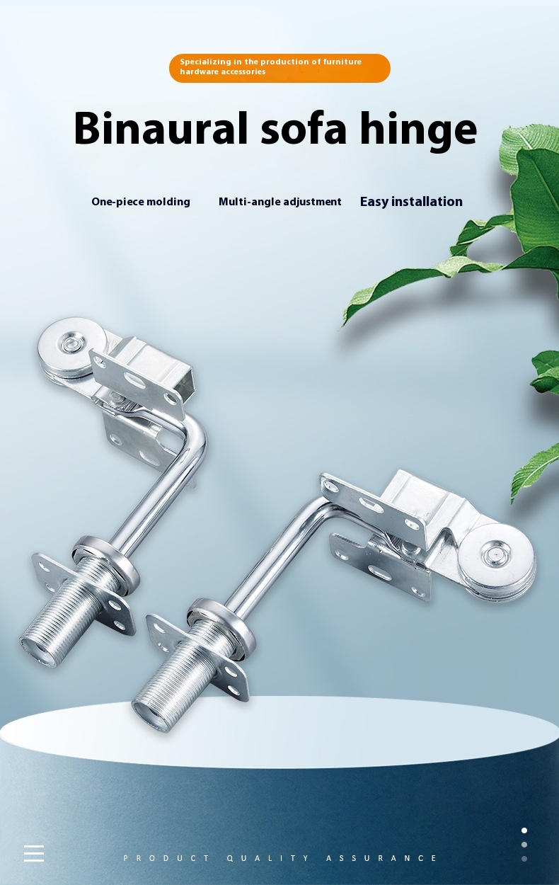 Hot Selling Headrest Sofa Hinge Bed Hardware Accessories Mechanism Accessories Silver Metal Furniture Headrest Hinge