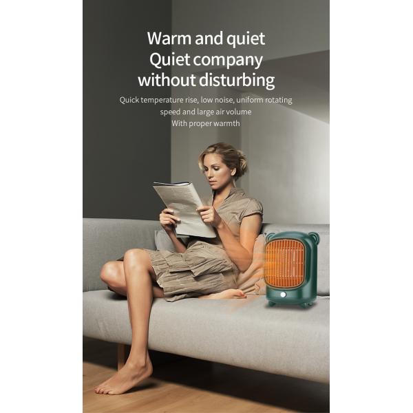 Нет Управляемый приложением 500 Вт Милый дизайн PTC Керамический столовой электрический обогреватель с горячим воздухом