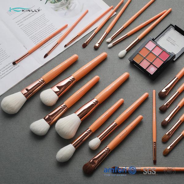 деревянный макияж ручки 22pcs чистит щеткой с естественными волосами и деревянной ручкой