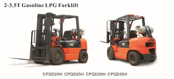 3m - 6m Lift Height Gasoline / Lpg Forklift Load Capacity 3 Ton Easy Operation