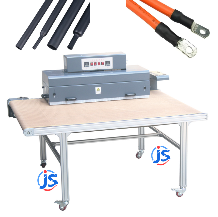 Continuous Conveyor Heat Shrink Tubing Machine Heavy Duty Wire Heat Shrink