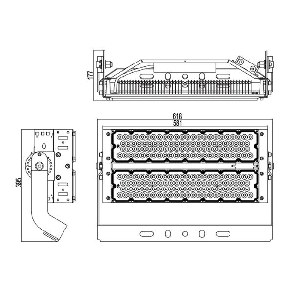 Luces de estadio LED a prueba de vibraciones 250Watt Luces de inundación para el Natatorium del campo de fútbol