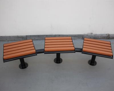 Waterproof Outdoor Recycled Plastic Benches Furniture Backless Curved
