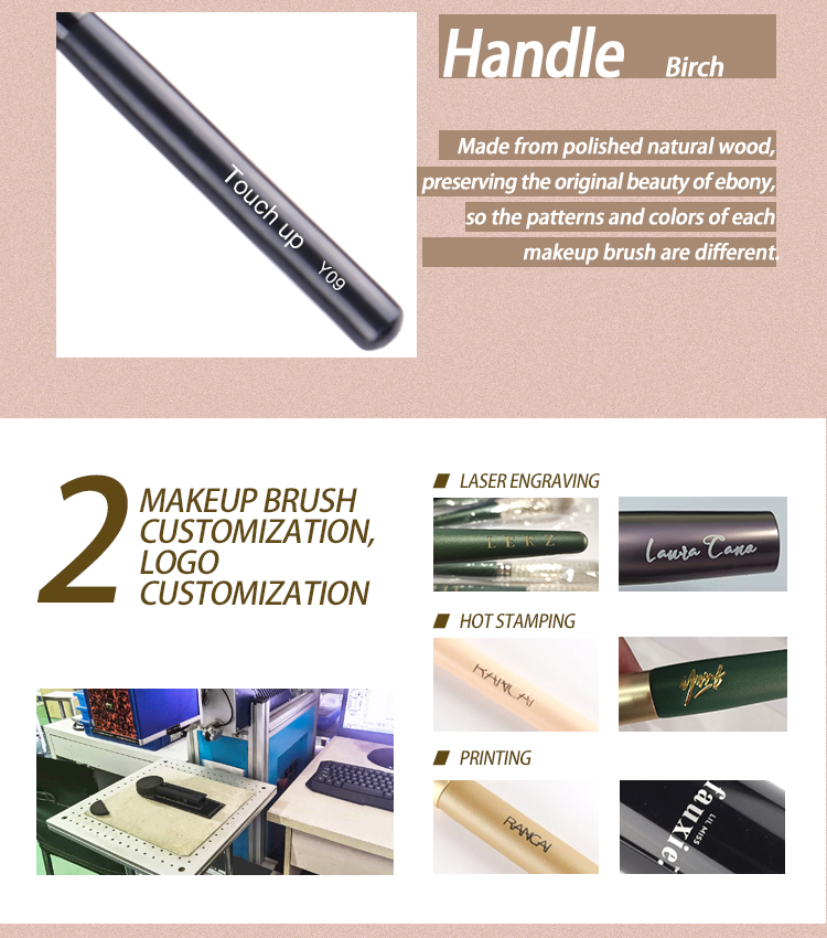Angled Large Coverage Concealer Brush, OEM/ODM Services Available-Product Code: Y09