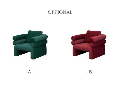 Mobília de Sofa Chair Italian Minimalist Hotel da sala de estar de veludo da sala de visitas única