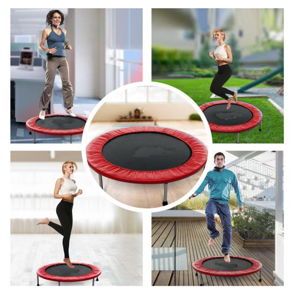 PE PVC Kids Adult Exercise Trampoline , Jumping Gym Trampoline