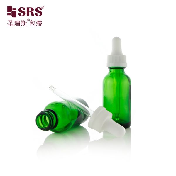 Durable 30ml 60ml Glass Dropper Bottle with Tamper Evident Cap for Skincare