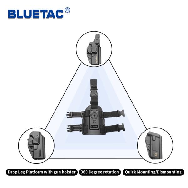 High Tech Polymer OWB Gun Holster Carry Attachment Drop Leg Platform