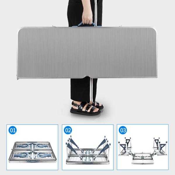 General Portable Space-saving One-piece Camping Table and Chair Set for Outdoor Travel