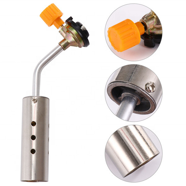 Kitchen Portable 1300C Gas Heating Torch Flame Gun Stainless Steel