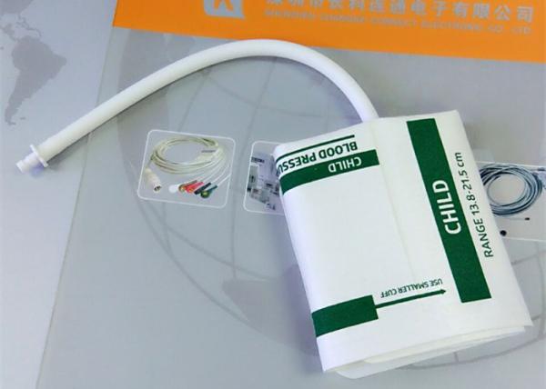 Plastic NIBP Cuff , TPU Disposable Blood Pressure Cuffs In White Color