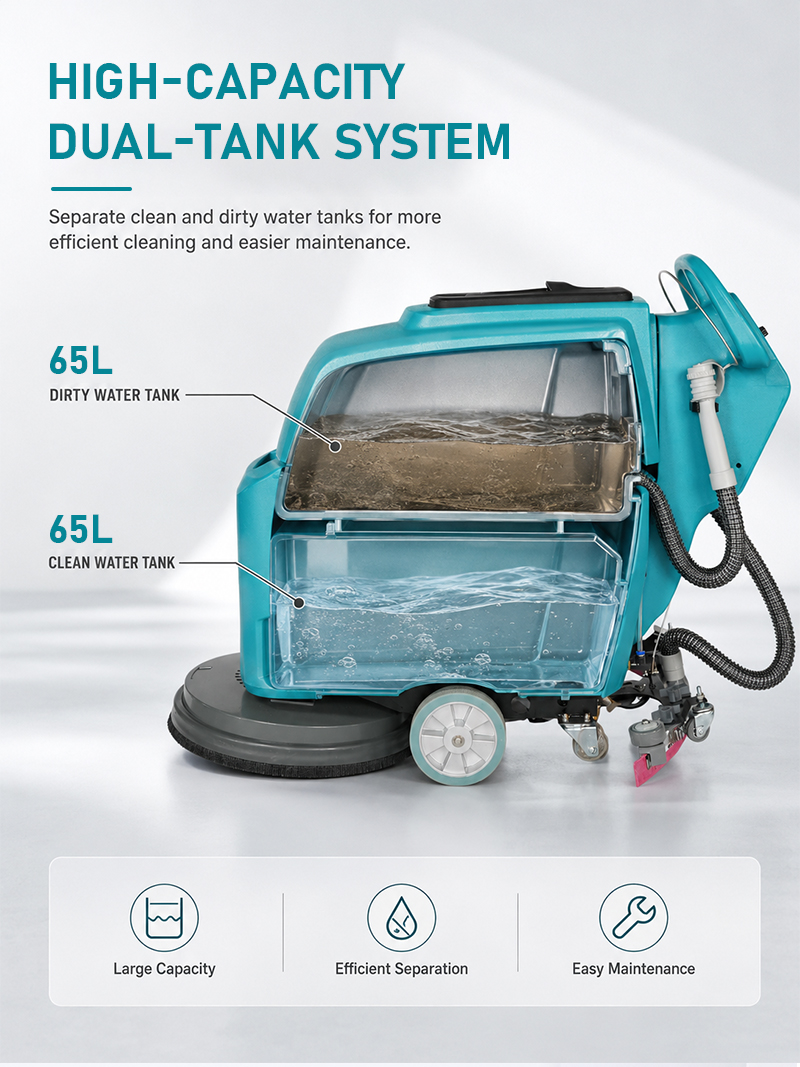 High Quality Electric Floor Scrubber CE Certification Commercial Cleaning Equipment Suitable for Factory Warehouse