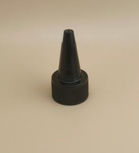 ペイントボトル用黒色プラスチックリブ付きゼリーキャップ