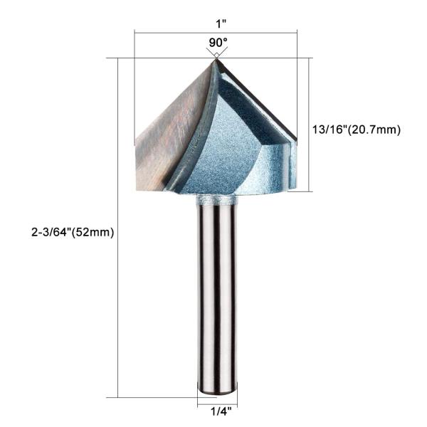 КНК биты маршрутизатора паза степени в 90 наклоненные карбидом для древесины фрезы
