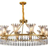 E14*5 lumière pendante moderne Crystal Chandeliers Iron Plating nordique