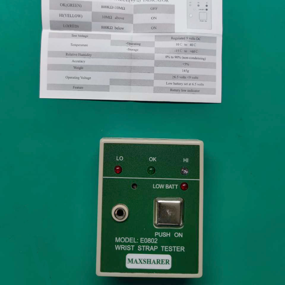 Factory Direct Anti-Static ESD Wrist Strap Tester Cleanroom Electrical Grounding Tester Safety Product