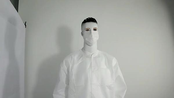 S&J Factory Price Lab Coat Waterproof Non Woven Disposable Lab Coat Hospital Nursing Disposable Gown